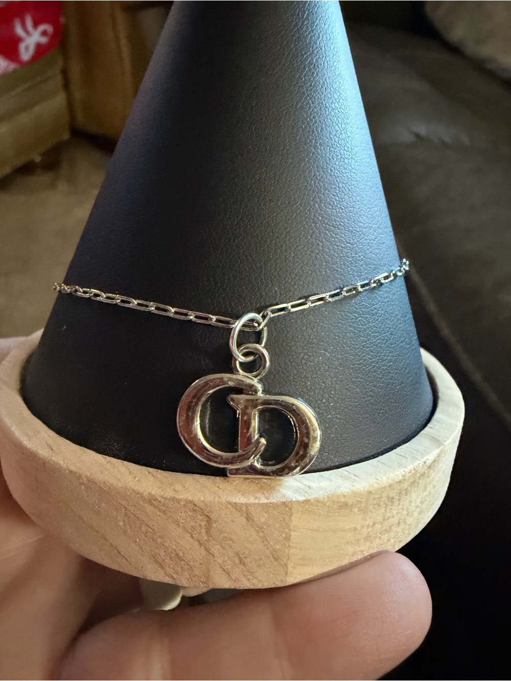 Hand Crafted Silver Double-Loop Pendant Necklace